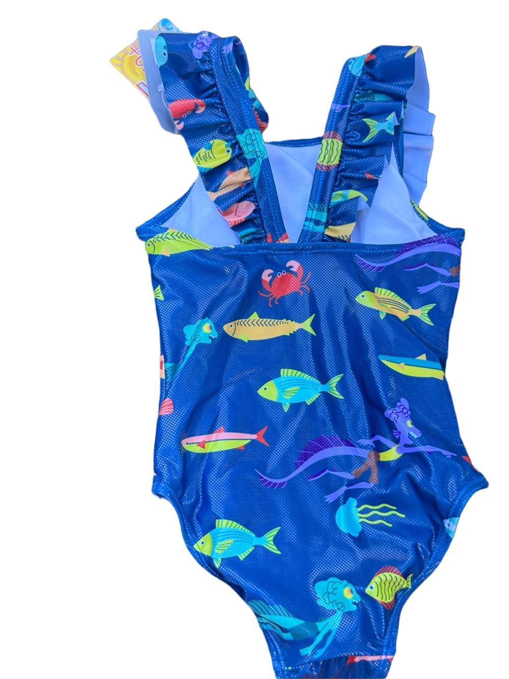 Disney Pixar Luca and Alberto Ruffle Swimsuit UPF 50+ - Picture 6 of 12